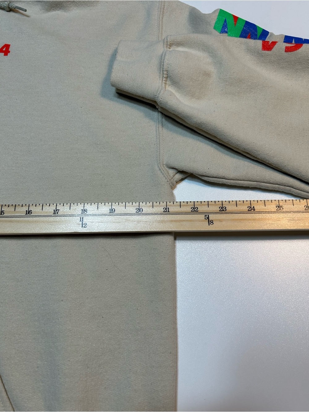 Official Nintendo 64 Retro Logo Graphic Sleeve Print Hoodie Tan Cream - Picture 6 of 8